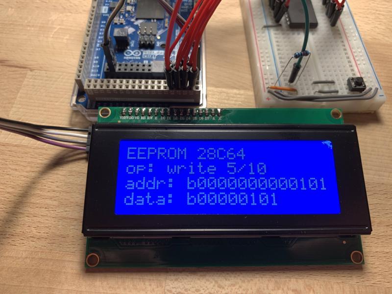 EEPROM 28C64 Write operation with Arduino