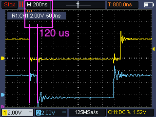 Oscilloscope: Pin Write Delta