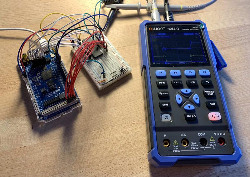 Wiring for EEPROM and Oscilloscope