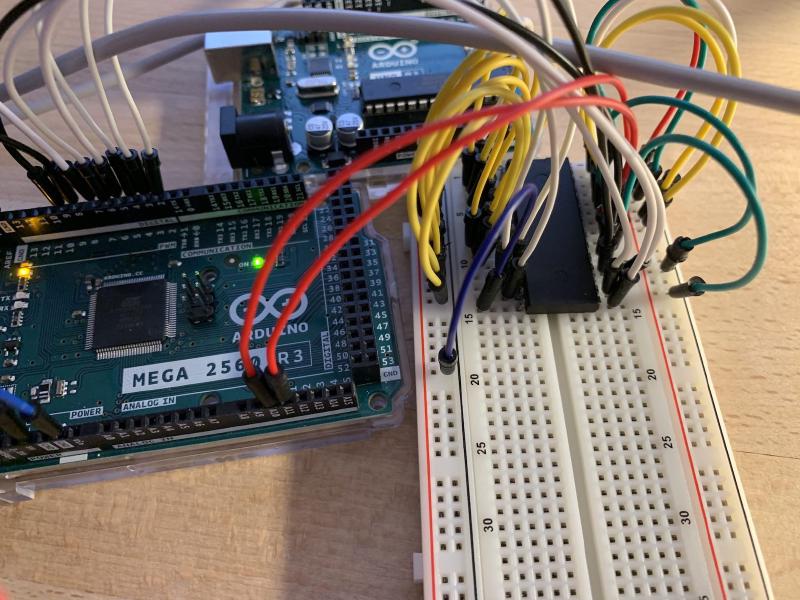 Address Pin Connected to a Breadboard Rails