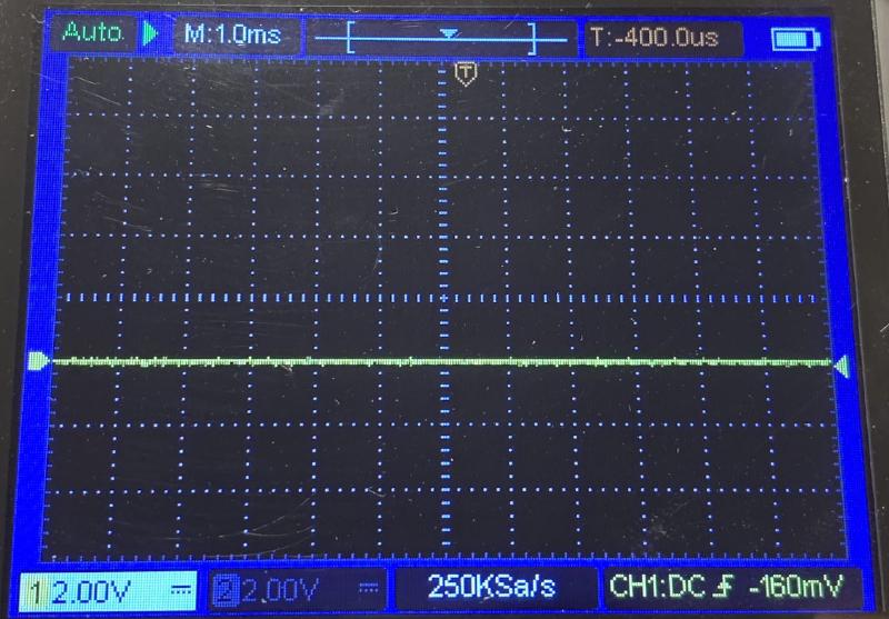Oscilloscope: Address Pin Connected. Idle State