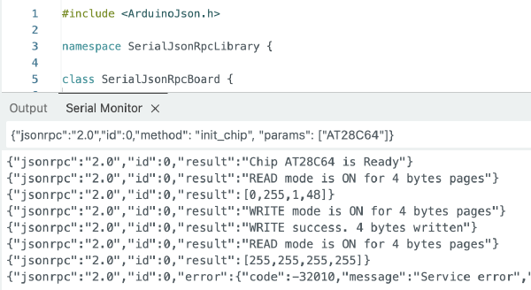 EEPROM Programmer: Implementing Serial JSON-RPC API
